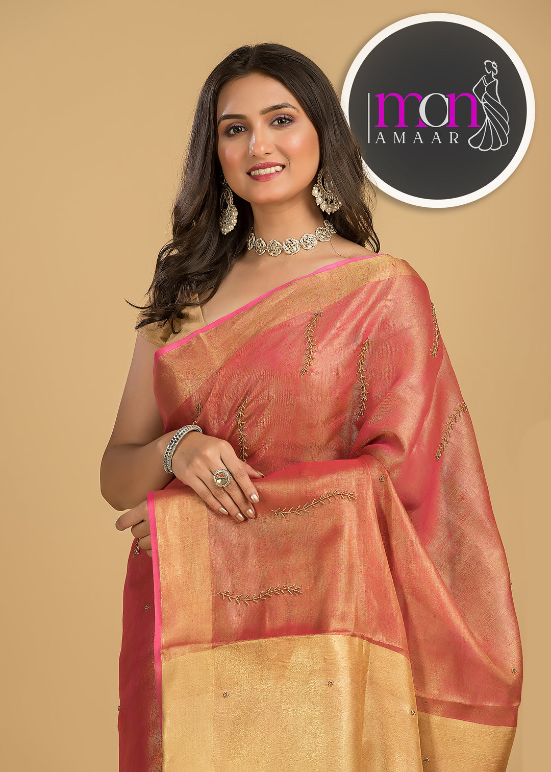 Artistry Glamour ( Pure Tissue Linen Saree)