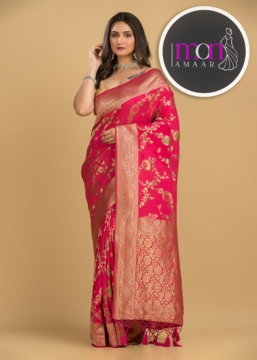 Avid Love - A Beautiful Floral Banarasi Saree