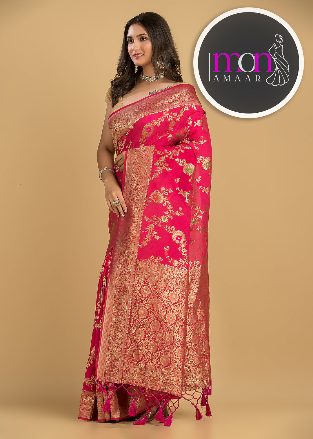 Avid Love - A Beautiful Floral Banarasi Saree