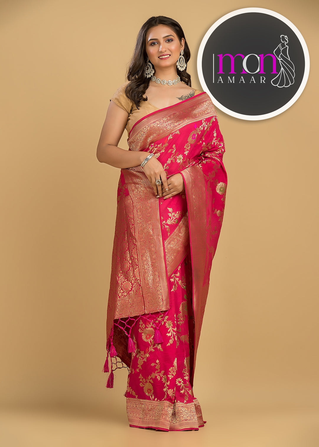 Avid Love - A Beautiful Floral Banarasi Saree