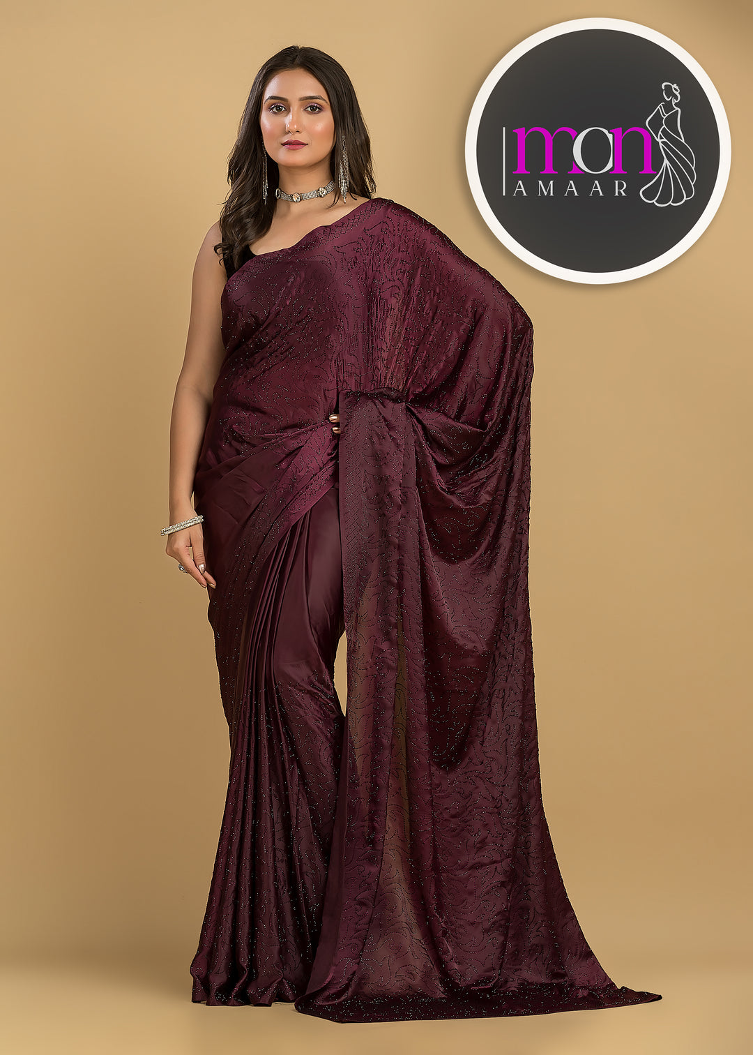 The One- Party Wear Crape Silk Saree