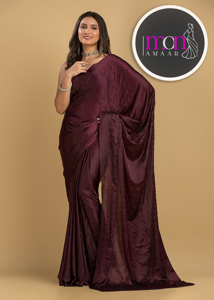 The One- Party Wear Crape Silk Saree