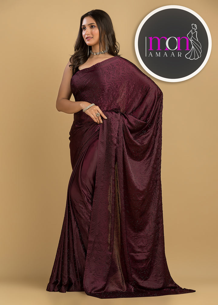 The One- Party Wear Crape Silk Saree