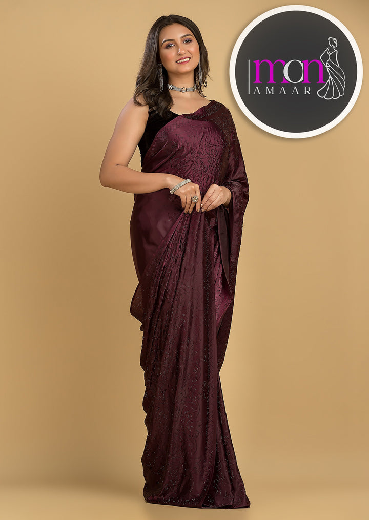 The One- Party Wear Crape Silk Saree