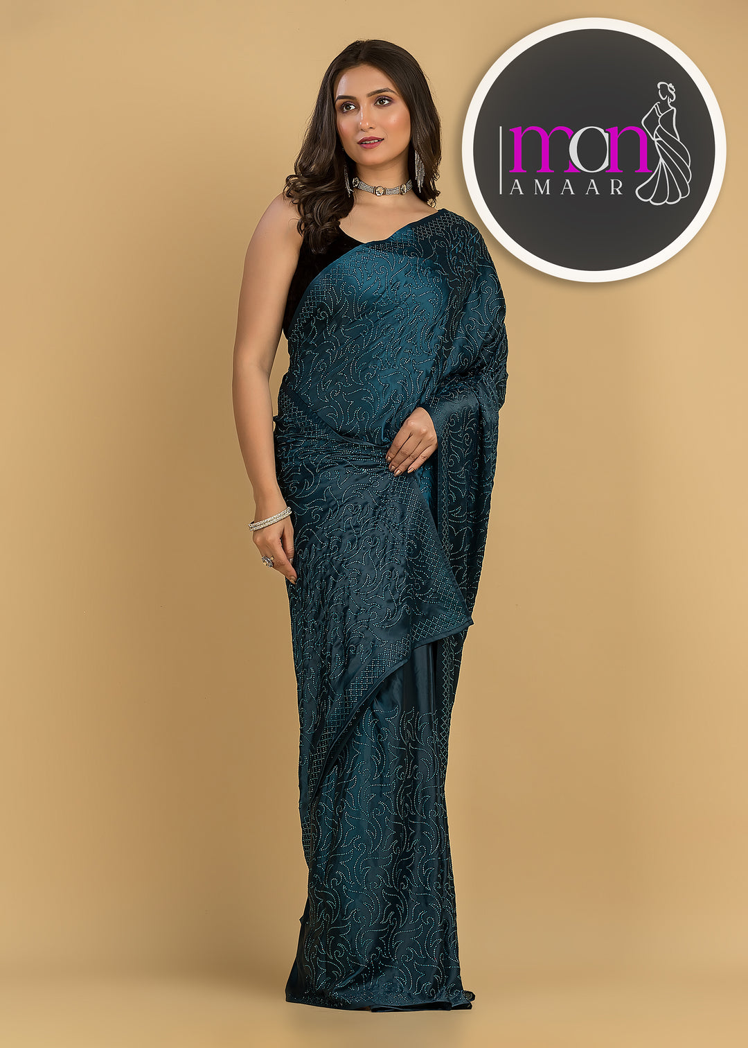 The One- Party Wear Crape Silk Saree