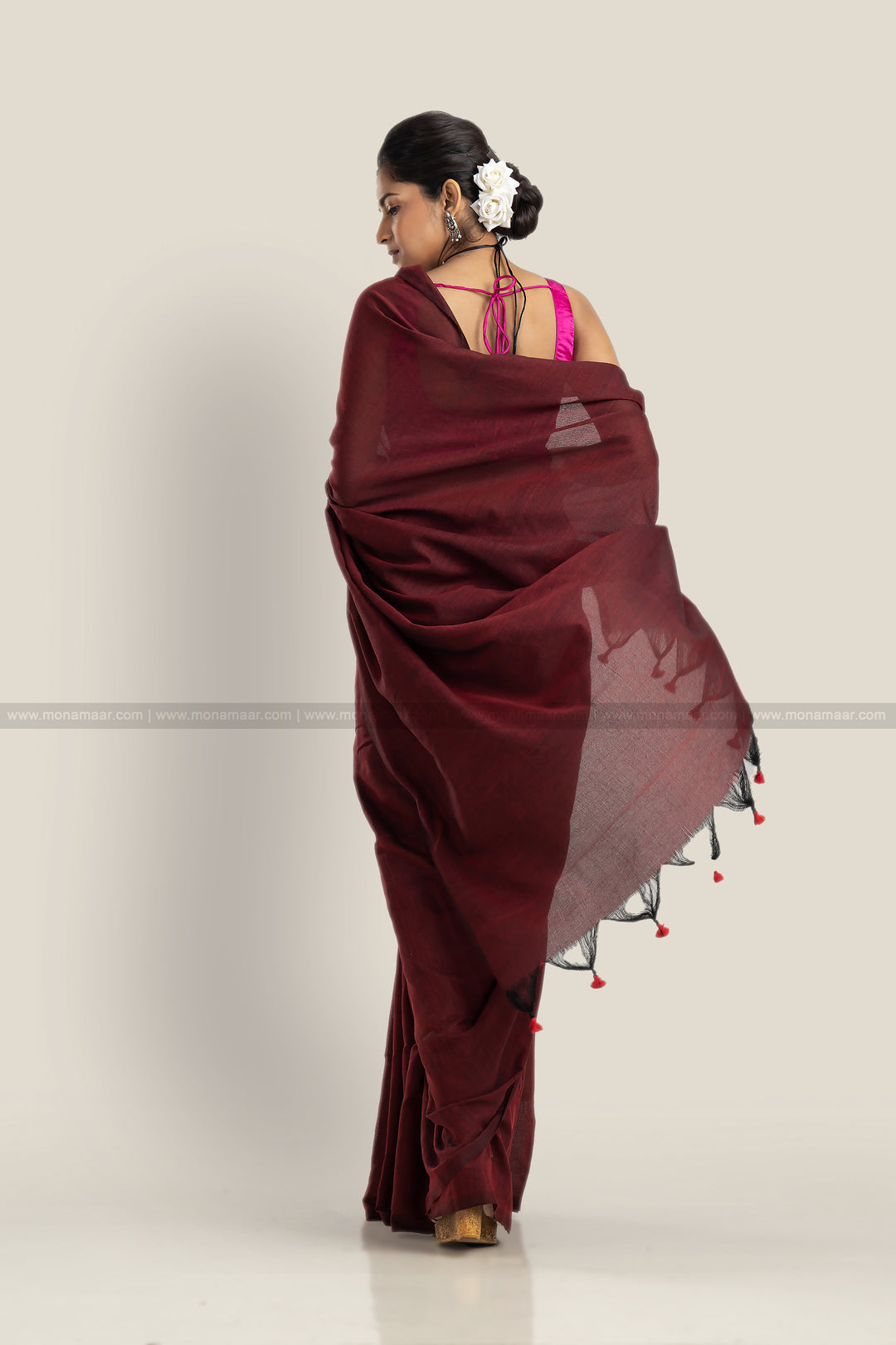 Demanding Brown- Khadi Cotton Saree