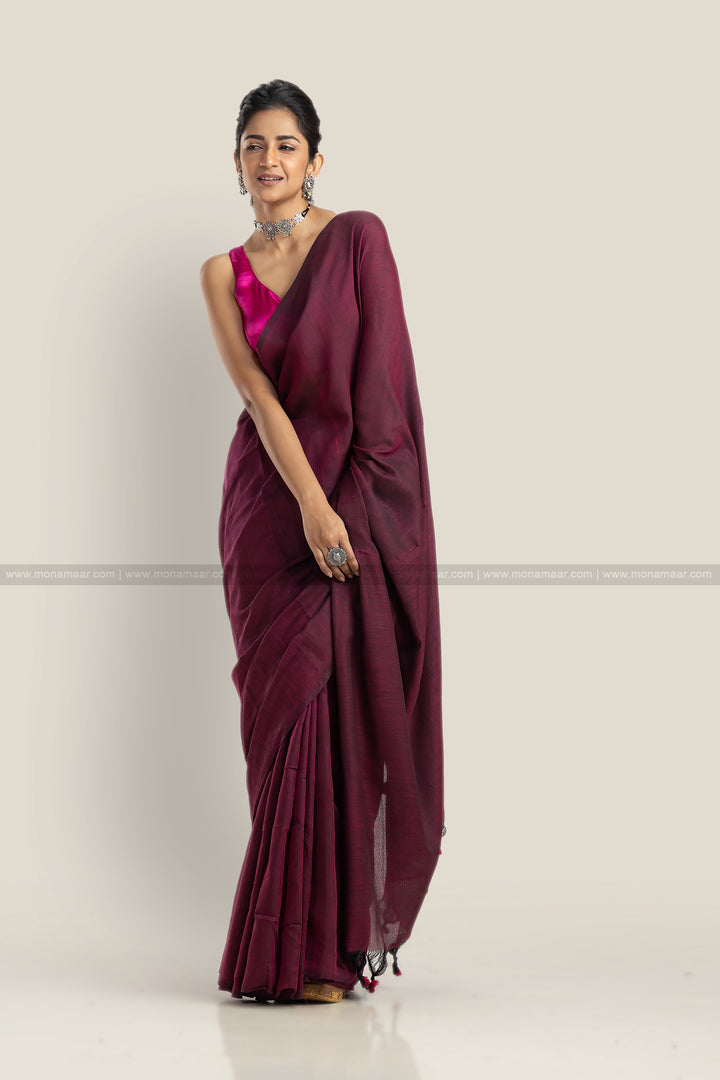 Honey Wine - Khadi Cotton Saree