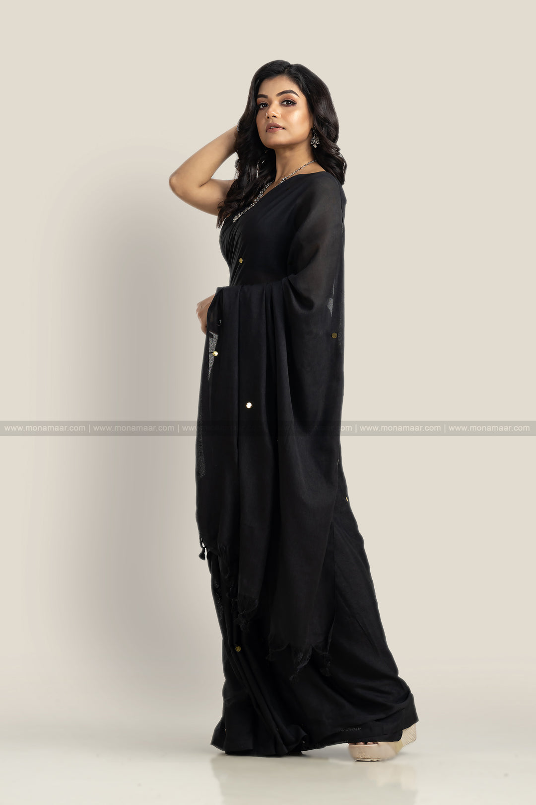 Black Mirror- Khadi Cotton Saree