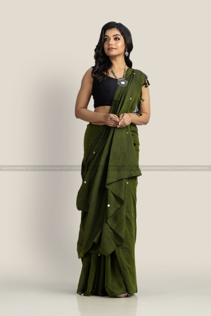 Pallette Green -Khadi Cotton Saree