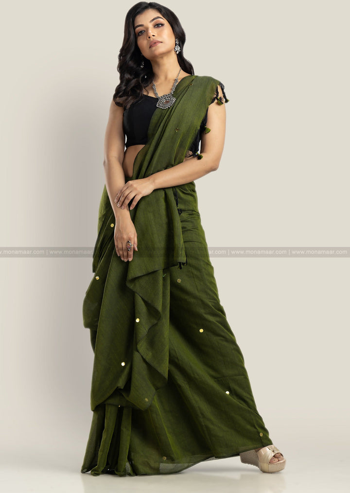 Pallette Green -Khadi Cotton Saree