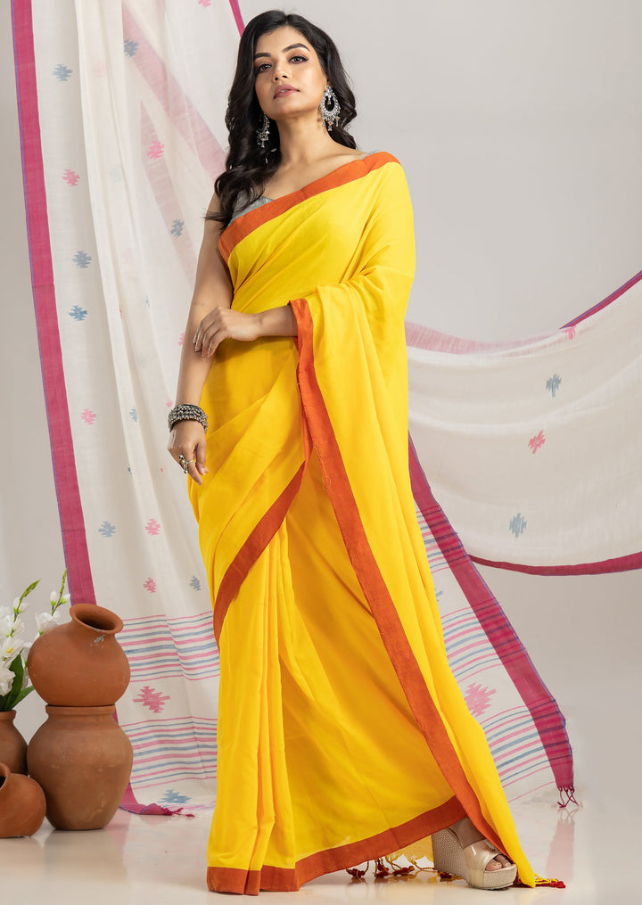 Sun Moon - Khadi Cotton Saree( Bengal Handloom)