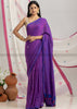 Purple Night - Khadi Cotton Saree