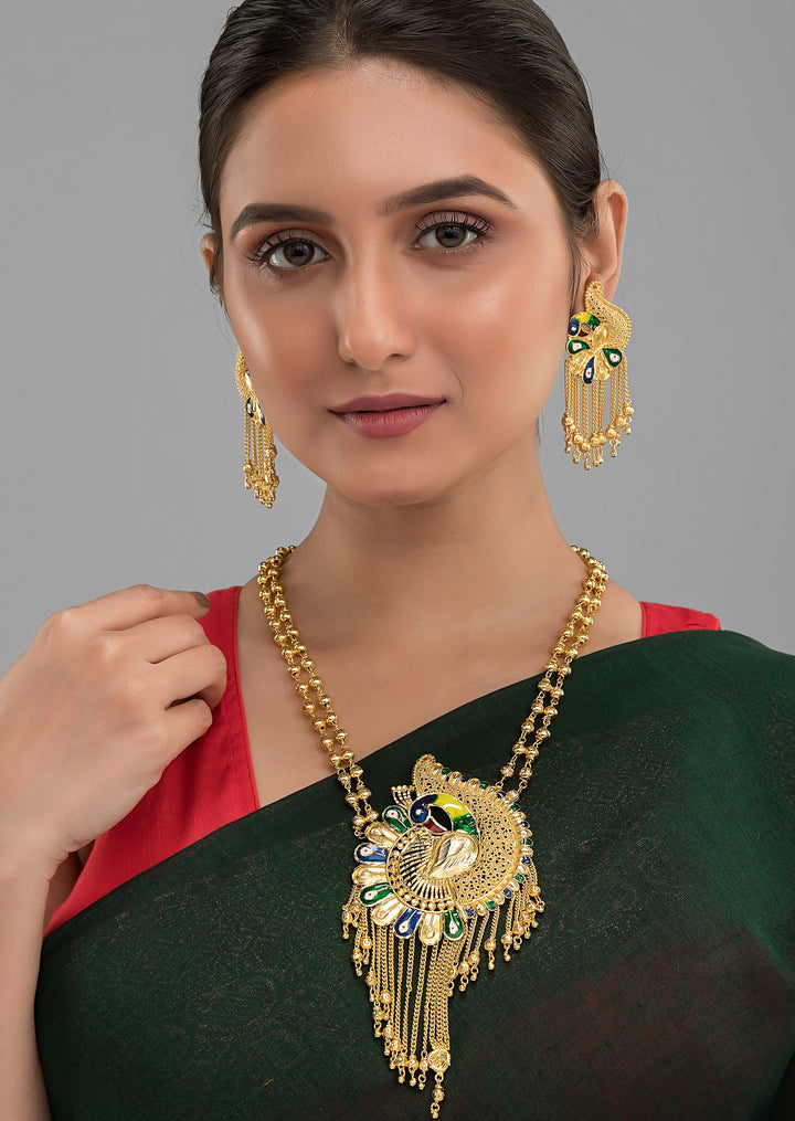 Blushing Bride -Motor Mala Har (Bridal Necklace set)