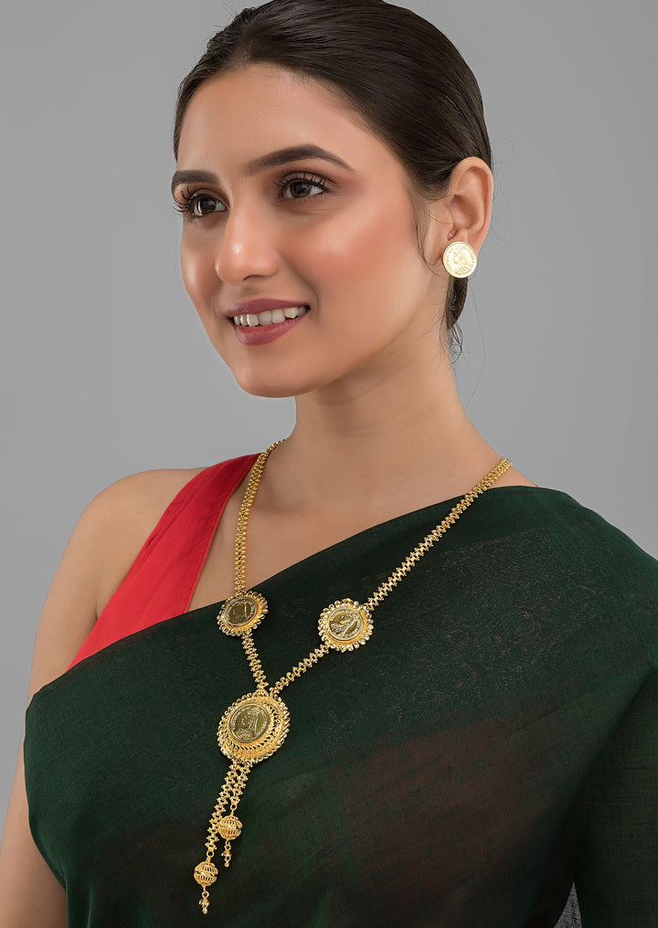 Trimukhee Gold Plated Gini Haar [ Long Chain]