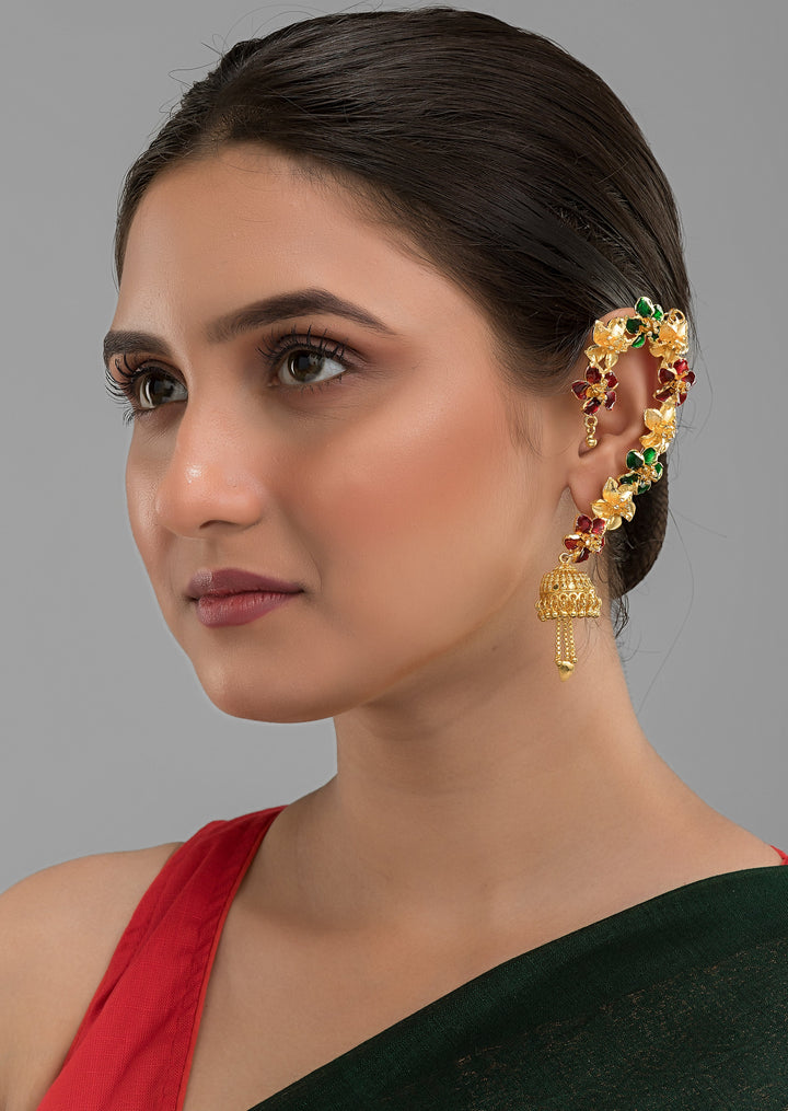 Dulhan -A New Bride [Gold Plated Minakari Earrings]