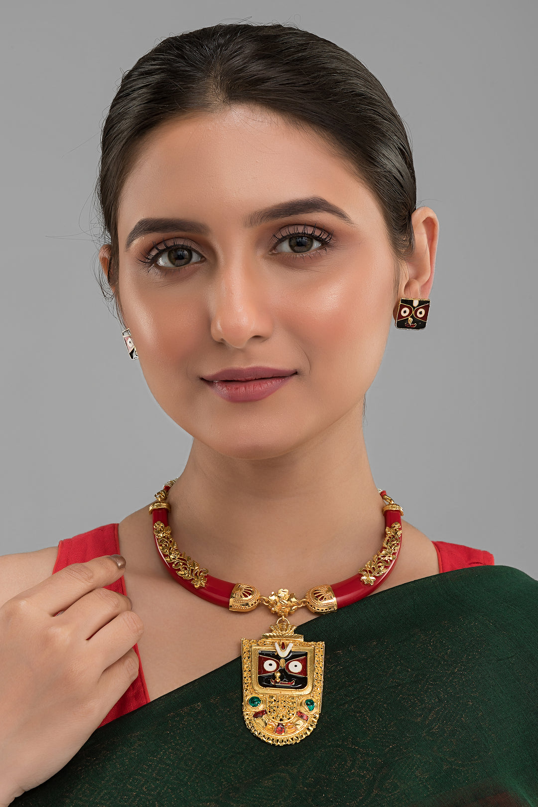 Blessings- Gold Plated Prabhu Jagannath Necklace Set