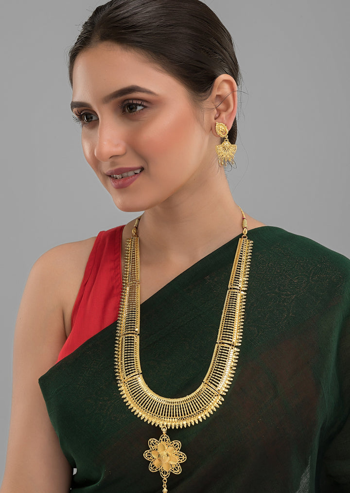 Kanakanjali Special Gold Plated Long Necklace