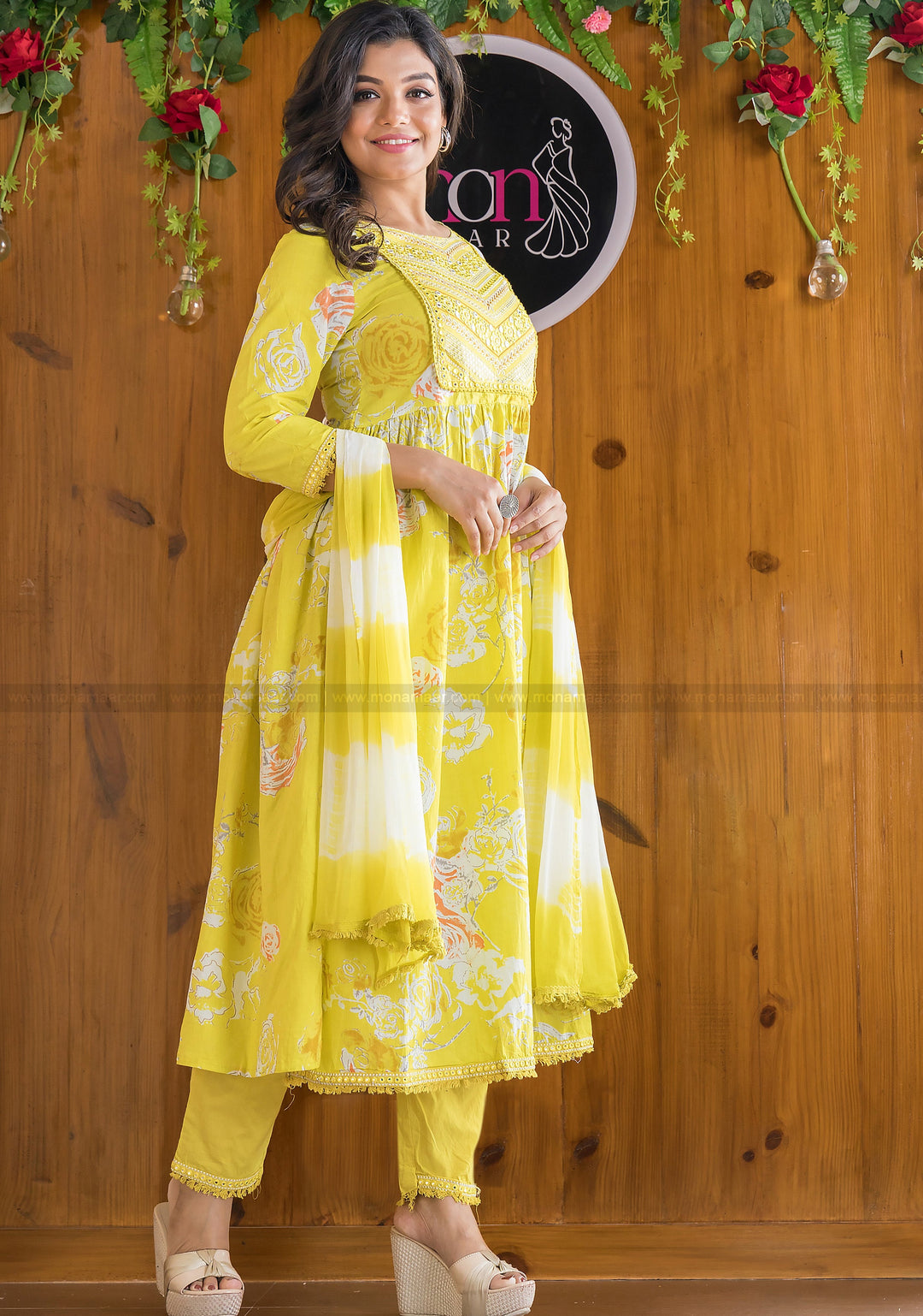 Warmth of Yellow Naira Cut Kurti Set