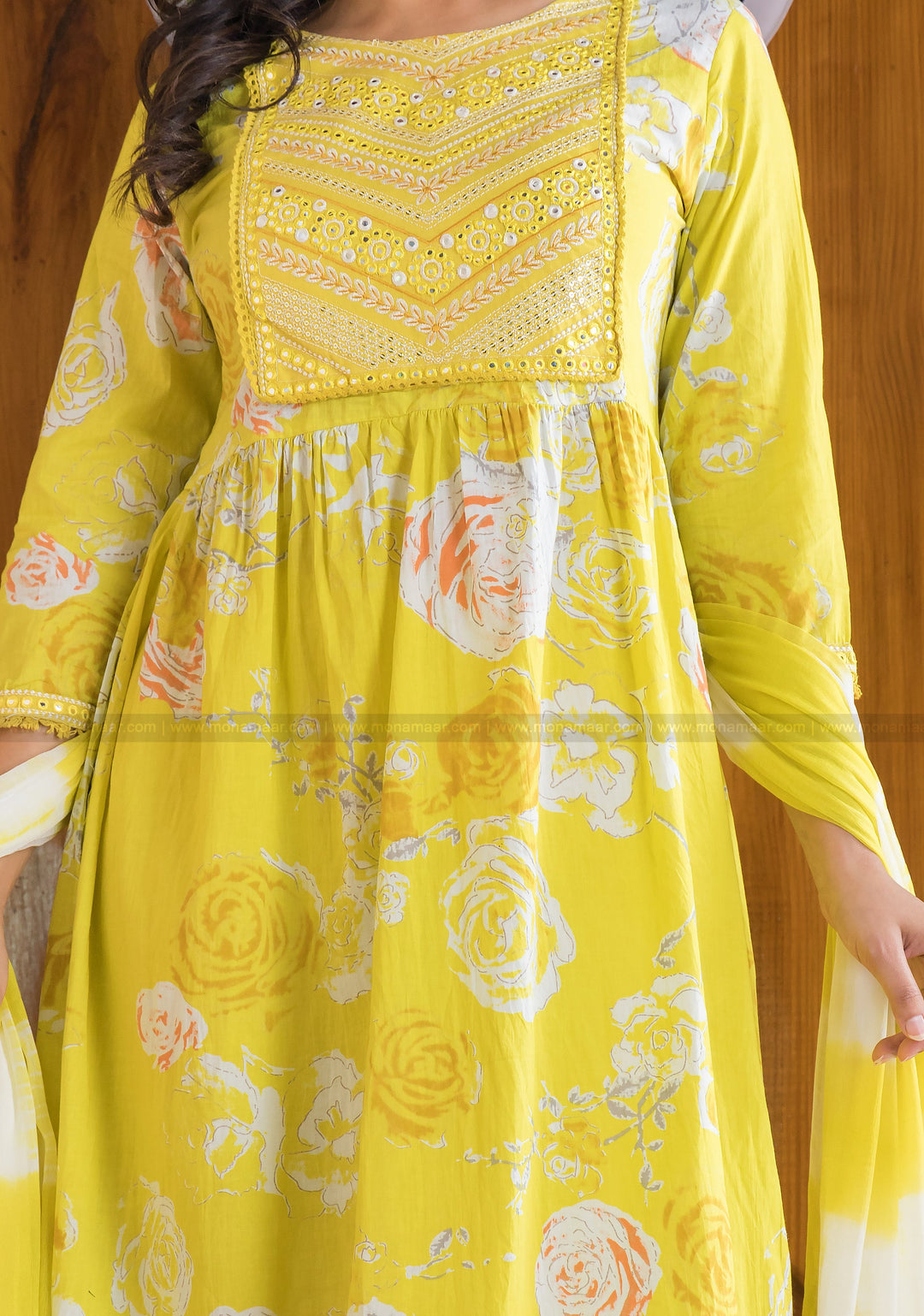 Warmth of Yellow Naira Cut Kurti Set