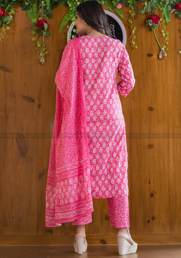 Pink Aspects Cotton Kurti Set