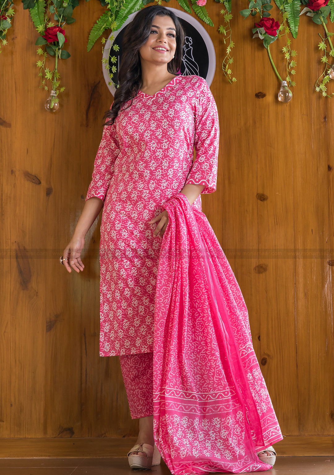 Pink Aspects Cotton Kurti Set