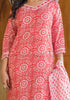 Gift Of Red With Cute Pockets Cotton Kurti Set