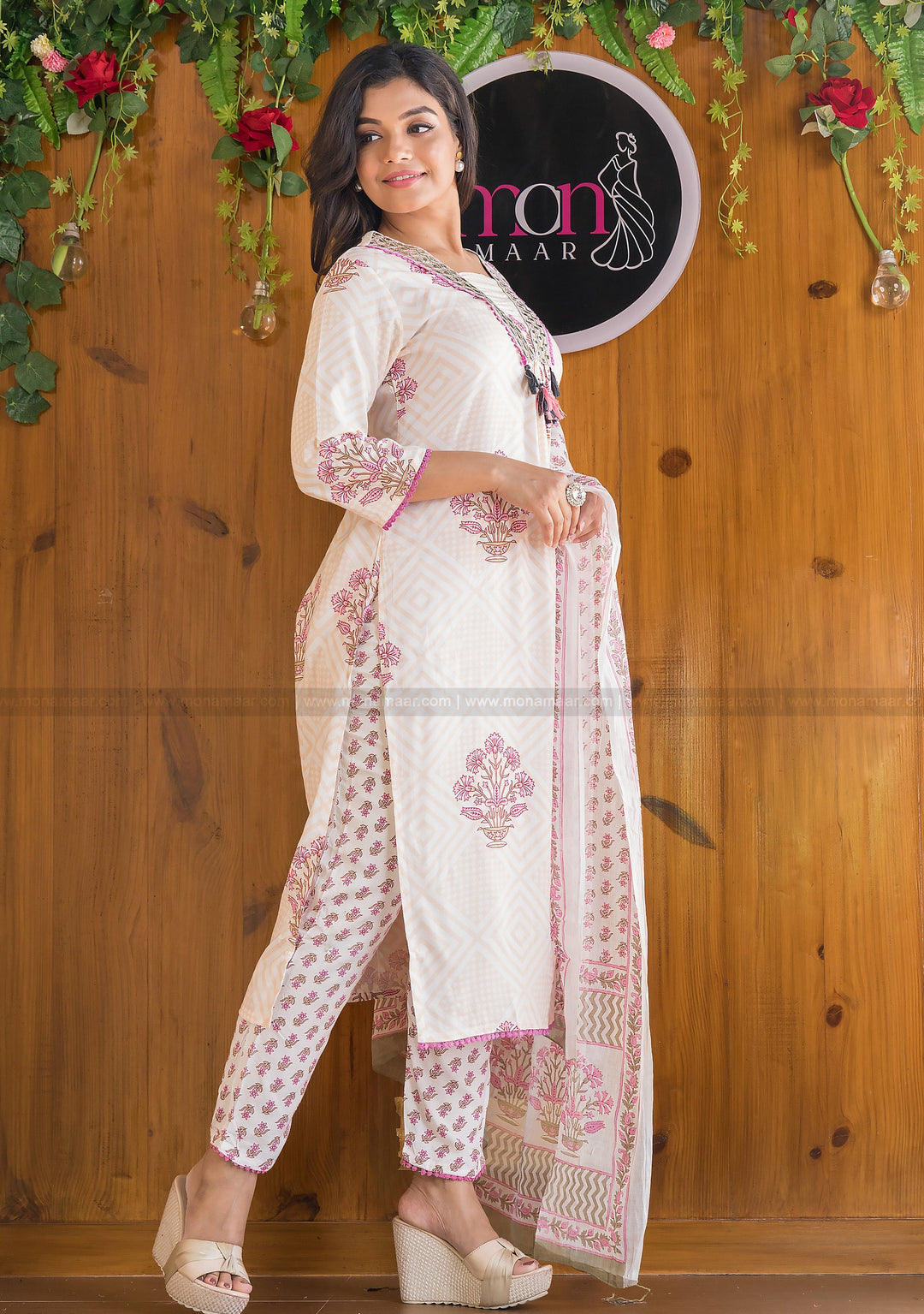 Game Of Beauty In Trendy Cotton Suit Set