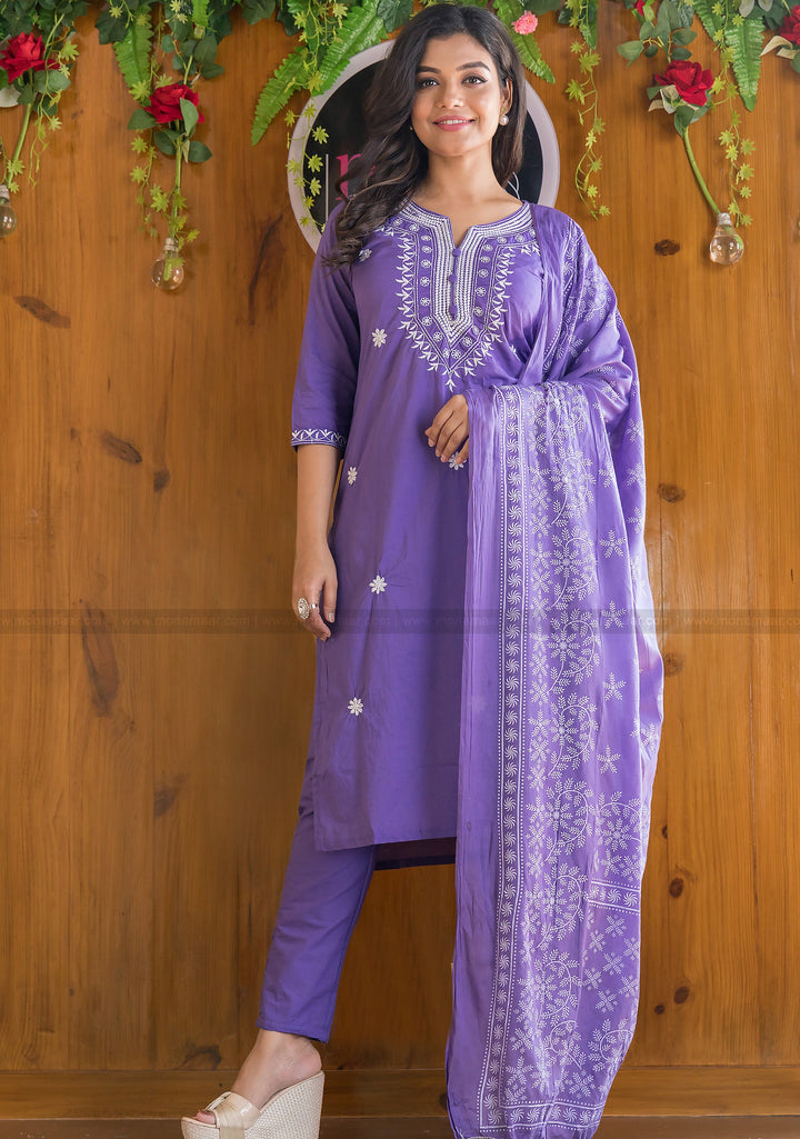 Just Like Orchid Jaipur Kurti Set