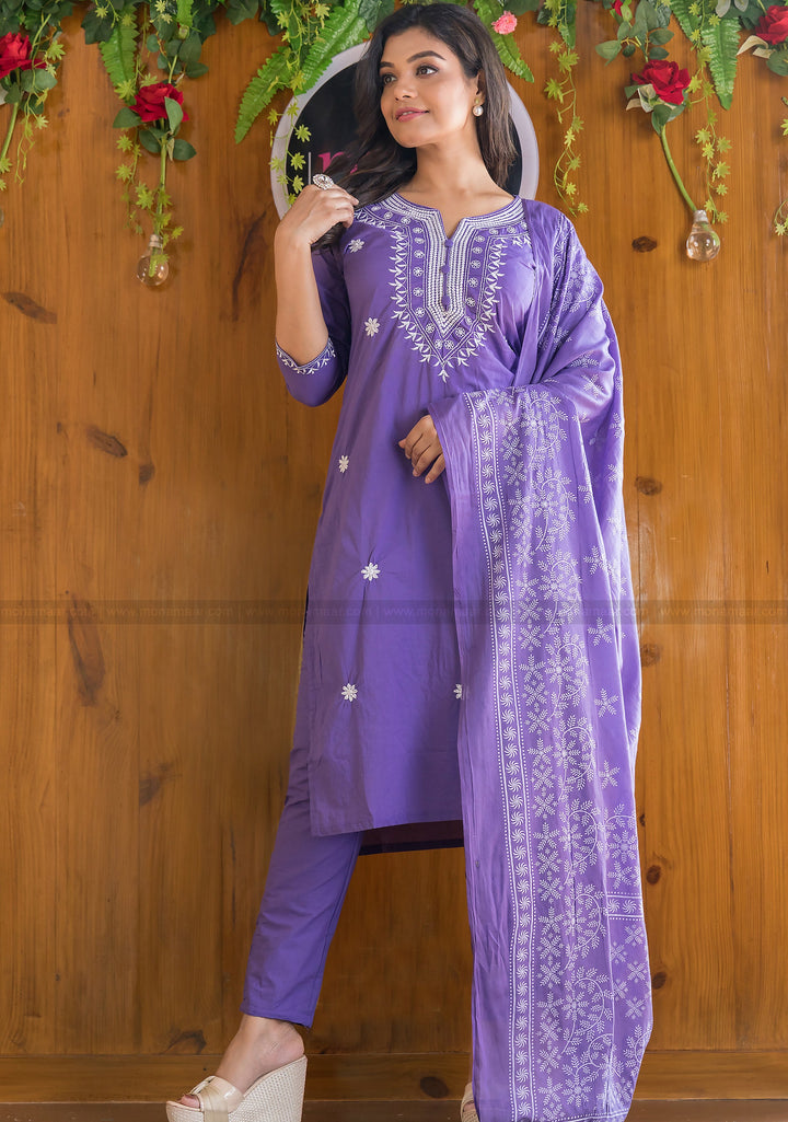 Just Like Orchid Jaipur Kurti Set