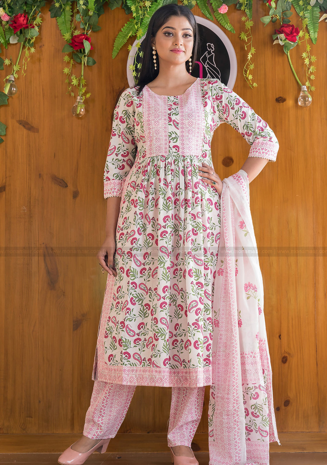 Cotton Crush (Pretty Floral) Kurti Set