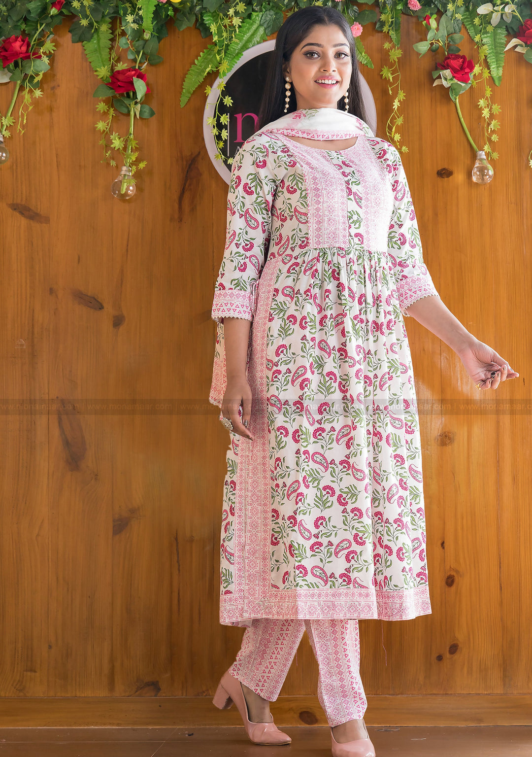 Cotton Crush (Pretty Floral) Kurti Set