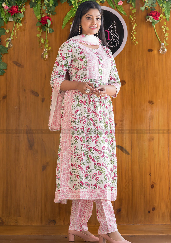 Cotton Crush (Pretty Floral) Kurti Set