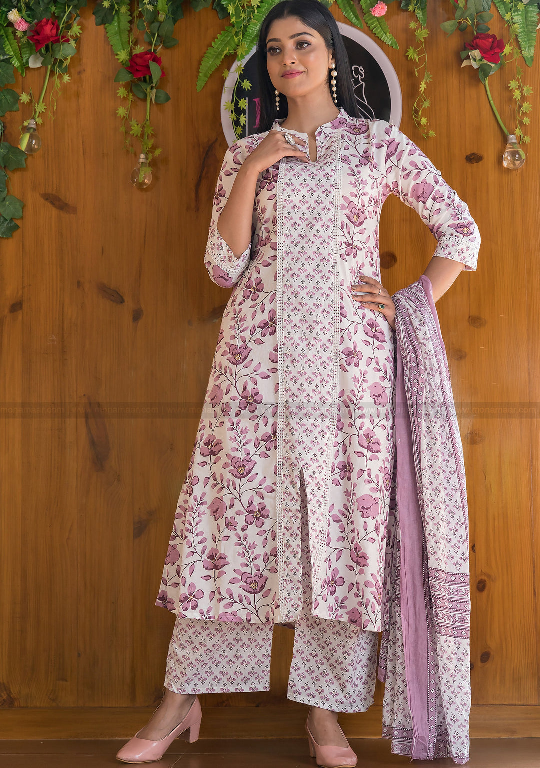 Syringa Floral Afghani Designer Kurti Set