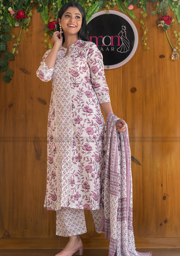 Syringa Floral Afghani Designer Kurti Set