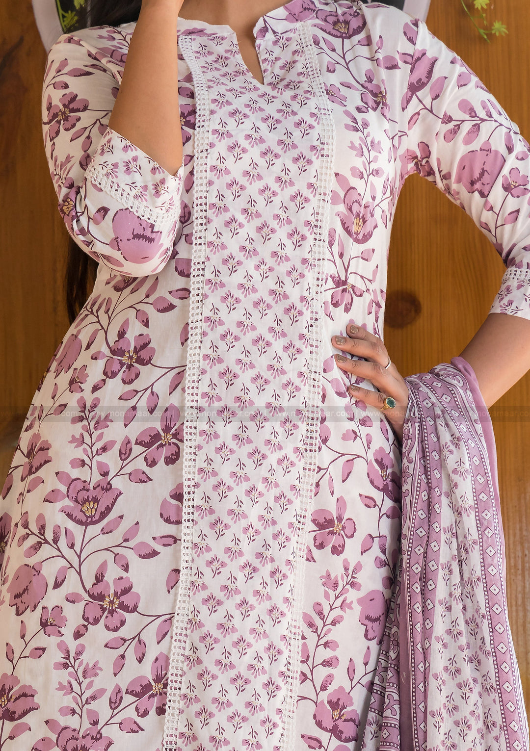 Syringa Floral Afghani Designer Kurti Set