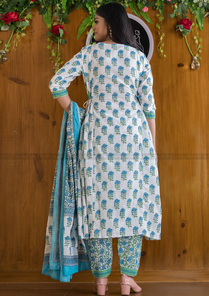 Way Too Spring Jaipuri Afghani Kurti Set