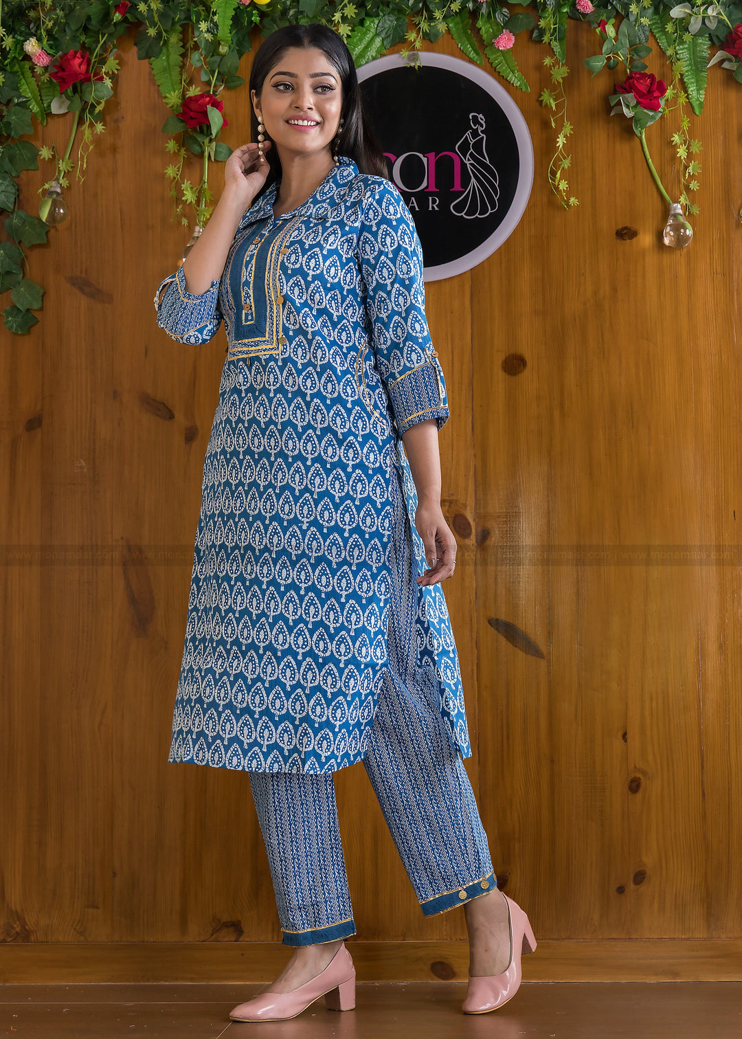 Indigo Gini Kurti Set