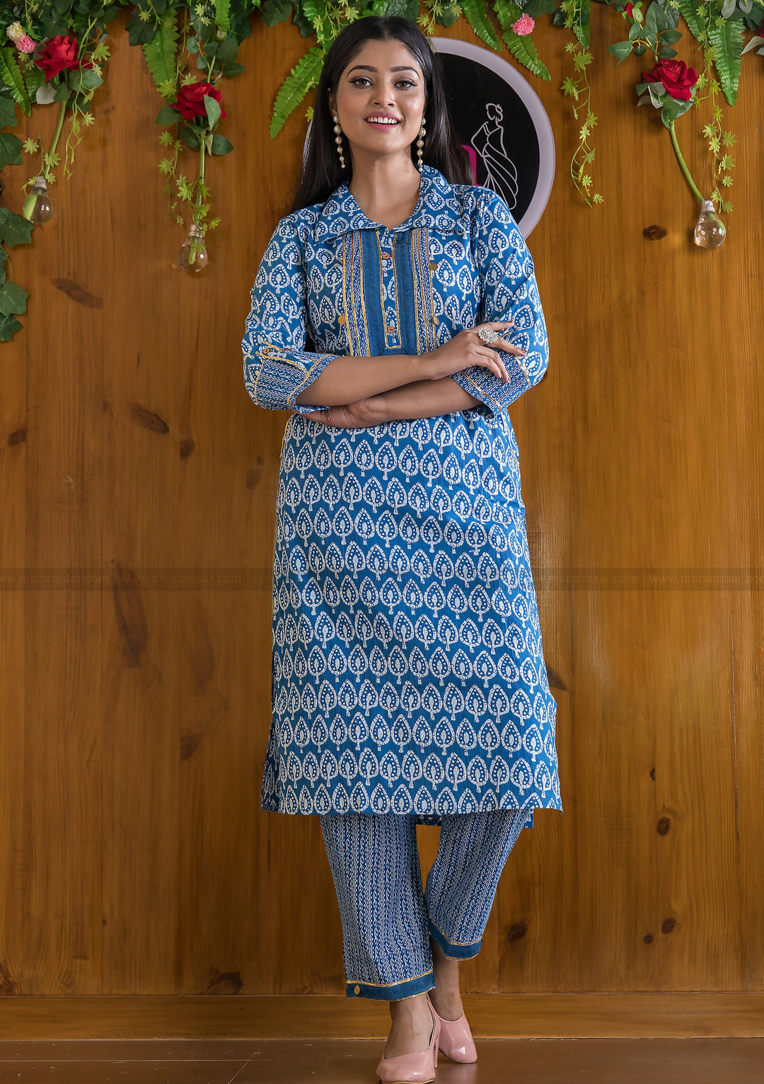 Indigo Gini Kurti Set