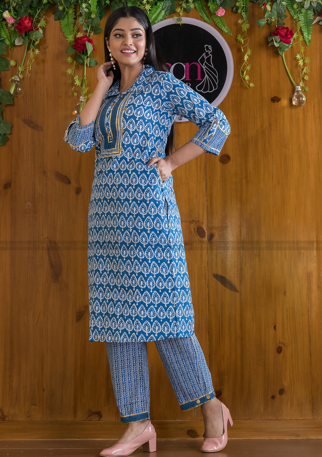 Indigo Gini Kurti Set