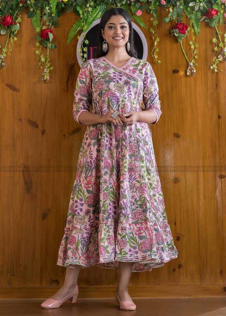 Floral Affair Jaipuri cotton Frock