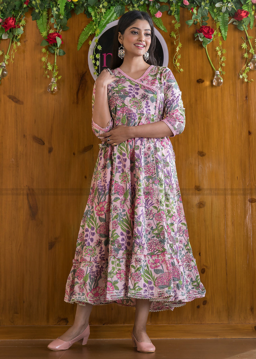 Floral Affair Jaipuri cotton Frock