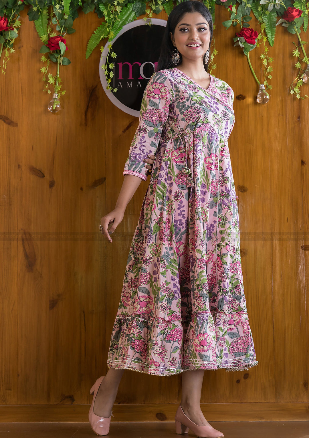 Floral Affair Jaipuri cotton Frock