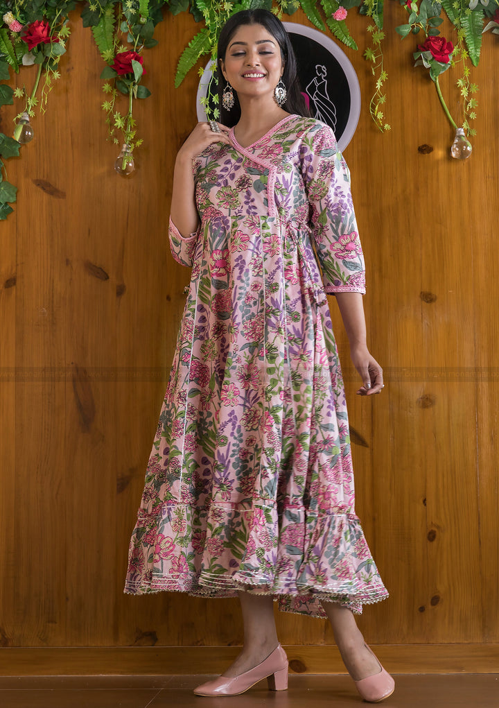 Floral Affair Jaipuri cotton Frock