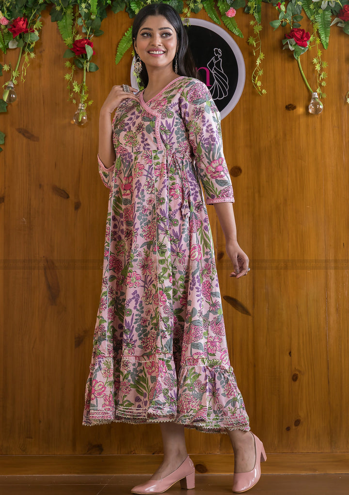 Floral Affair Jaipuri cotton Frock