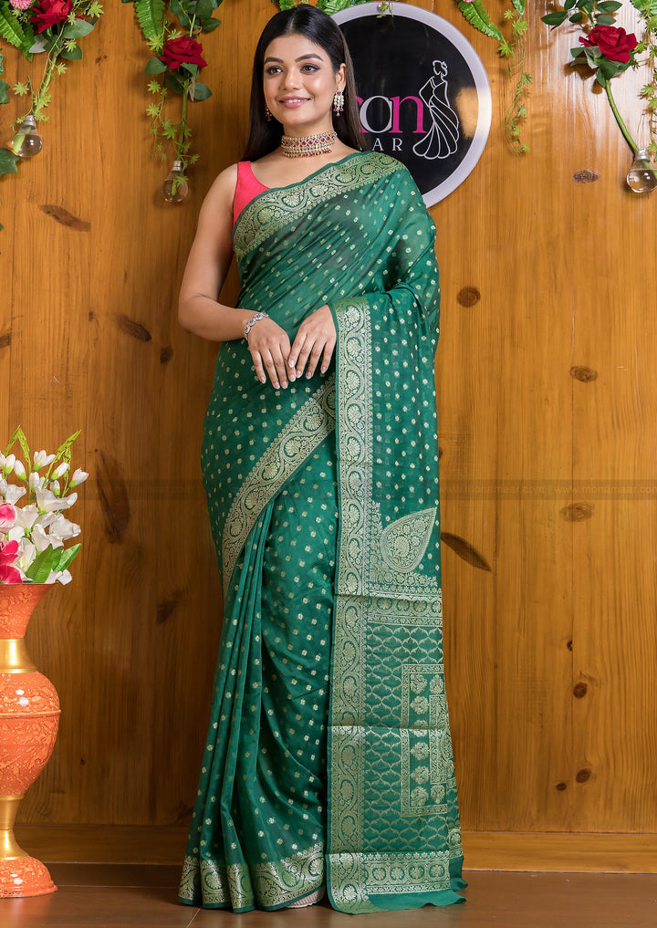 Exclusive Koniya Semi Georgette Banarasi  Saree