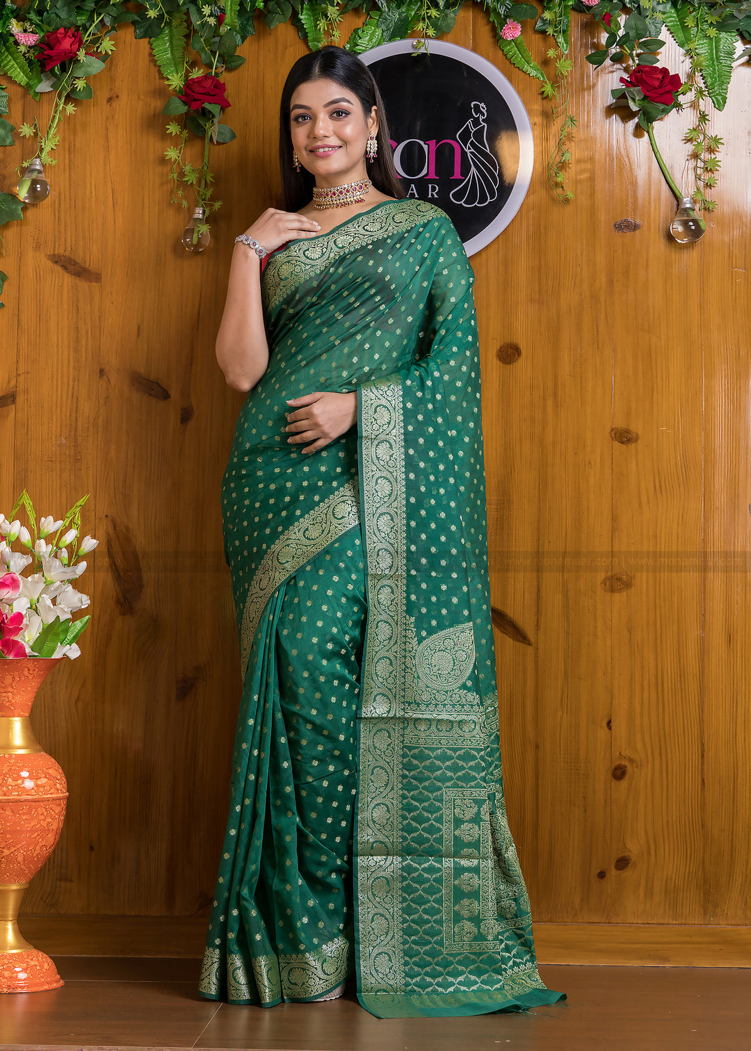 Exclusive Koniya Semi Georgette Banarasi  Saree