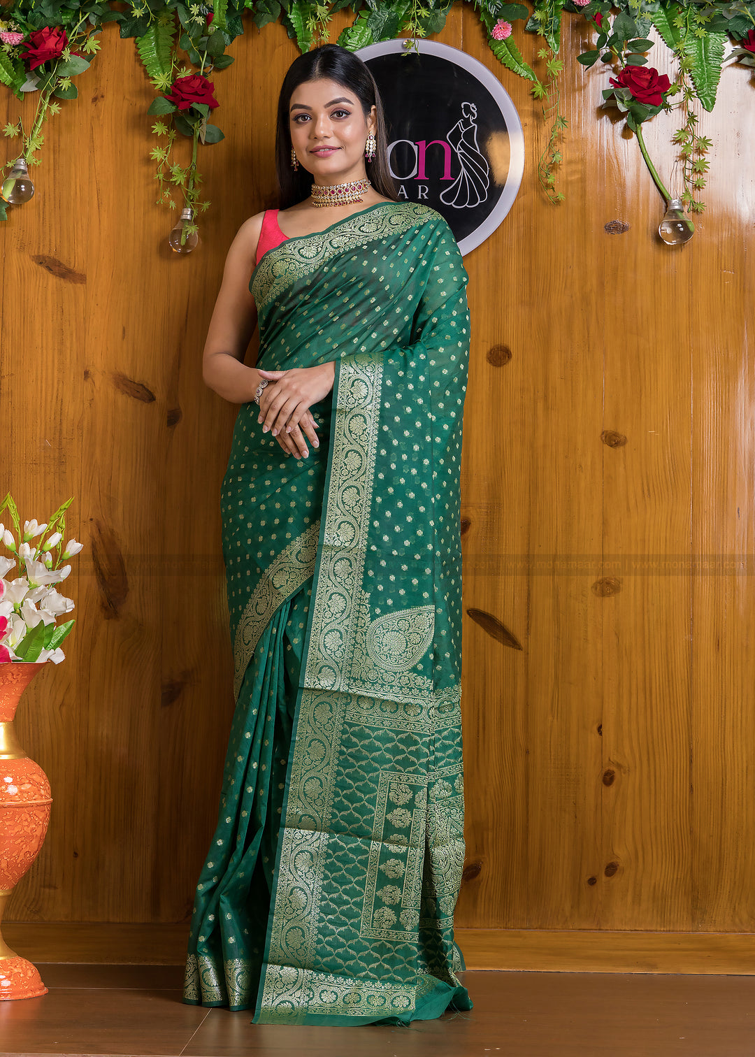 Exclusive Koniya Semi Georgette Banarasi  Saree