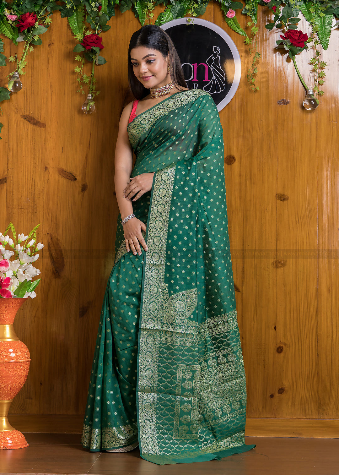 Exclusive Koniya Semi Georgette Banarasi  Saree