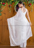 Designer White Sparkle Georgette silk saree