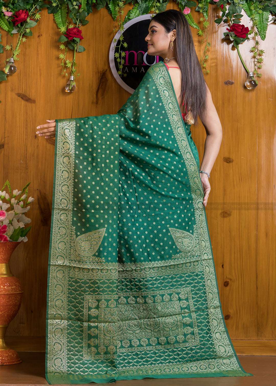 Exclusive Koniya Semi Georgette Banarasi  Saree